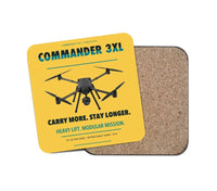 Thumbnail for Draganfly Commander 3XL design on yellow 1 piece coaster