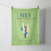 Thumbnail for Marseille Provence Airport (MRS) design on light green towel