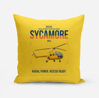 Thumbnail for Bristol Sycamore HR14 design on yellow pillow