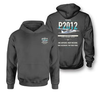 Thumbnail for Tecnam P2012 Traveller design on dark gray double-side hoodie, double-side print