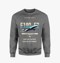 Thumbnail for Embraer E190-E2 design on gray sweatshirt