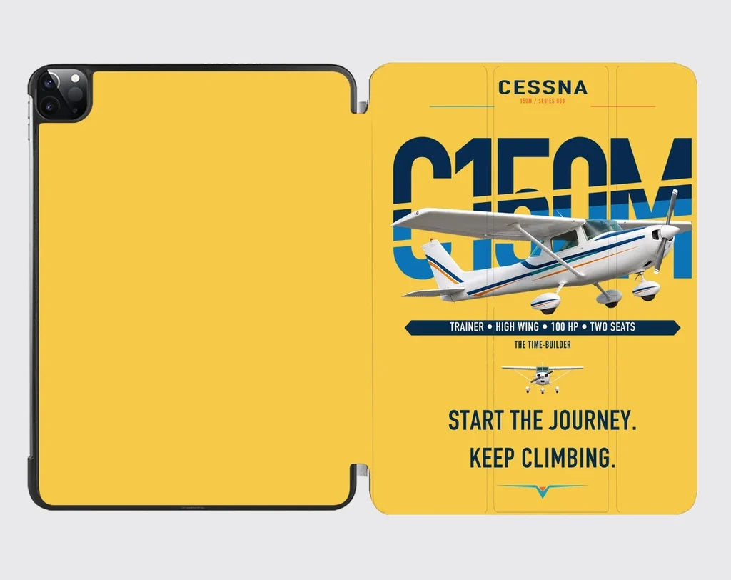 Cessna 150M design on yellow ipad tablet case