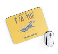 Thumbnail for F-A-18F Super Hornet design on yellow rectangle mouse pad