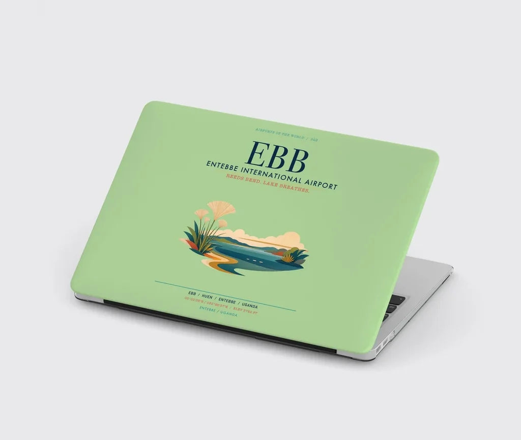 Entebbe International Airport (EBB) design on light green MacBook case
