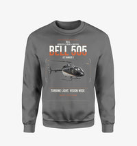 Thumbnail for Bell 505 Jet Ranger X design on gray sweatshirt