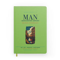 Thumbnail for Manchester Airport (MAN) design on light green notebook