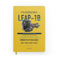 Thumbnail for CFM LEAP-1B design on yellow notebook