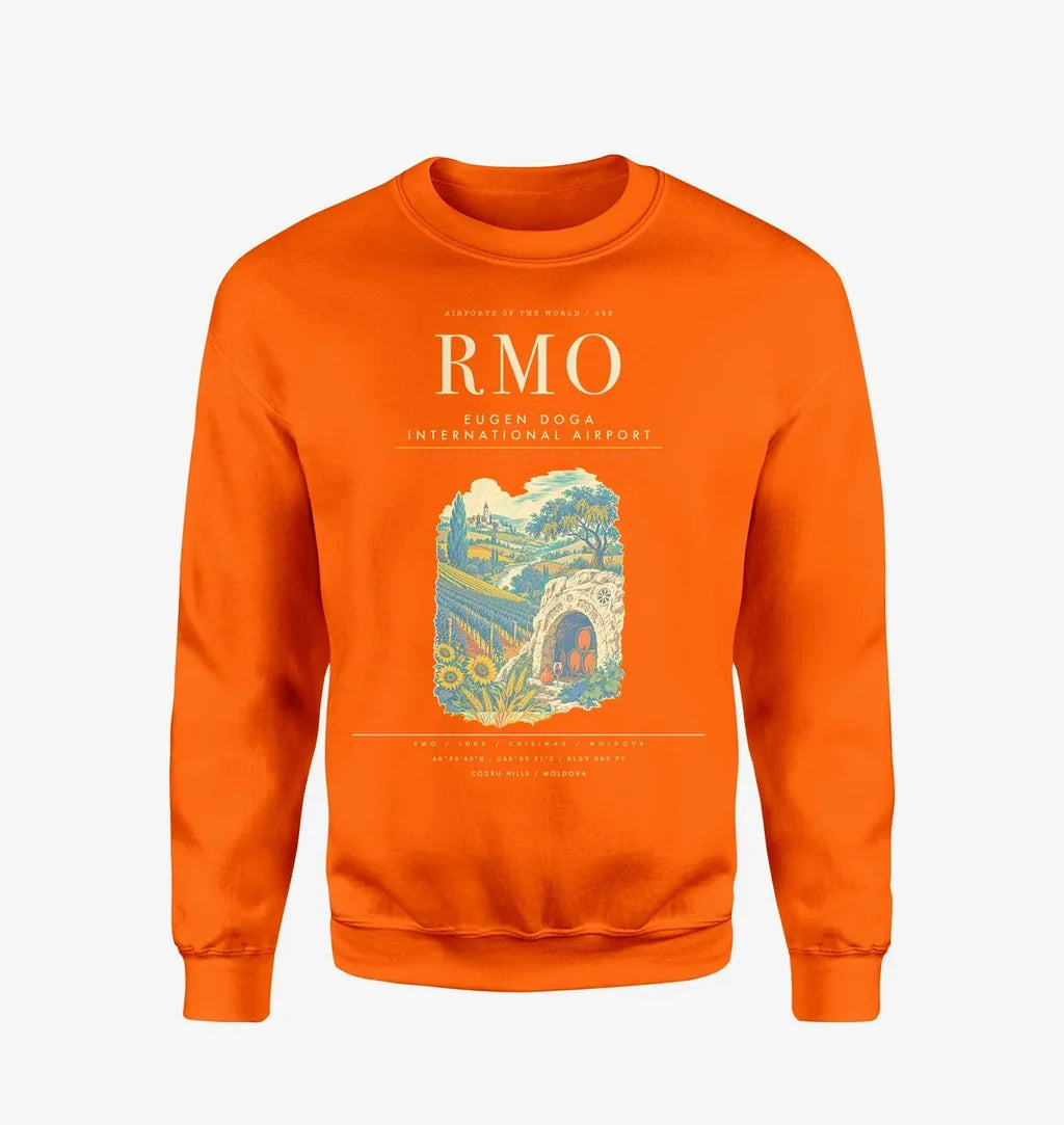 Chisinau Eugen Doga International Airport RMO Sweatshirt - Orange