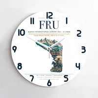 Thumbnail for Manas International Airport (FRU) design on white no frame wall clock