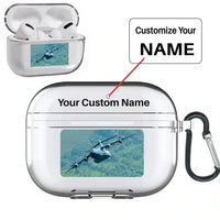 Thumbnail for Cruising Airbus A400M AirPods Pro transparent case - With Buckle +Name