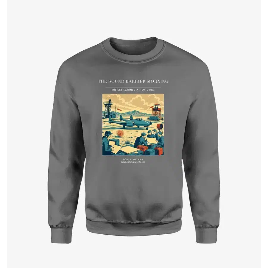 VINTAGE G4459 - The Sound Barrier Morning - Designed Sweatshirts design on gray
