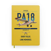 Thumbnail for Piper PA-18 Super Cub design on yellow notebook