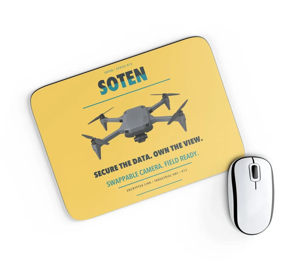 ACSL SOTEN design on yellow rectangle mouse pad