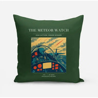 Thumbnail for VINTAGE G4212 - The Meteor Watch - Designed Pillows design on darkgreen