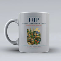 Thumbnail for Quimper–Cornouaille Airport (UIP) airport code design on light gray ceramic mug