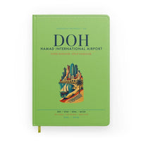 Thumbnail for Doha Hamad International Airport (DOH) design on light green notebook