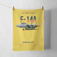 Thumbnail for F-14A Tomcat Defend The Fleet design on yellow towel