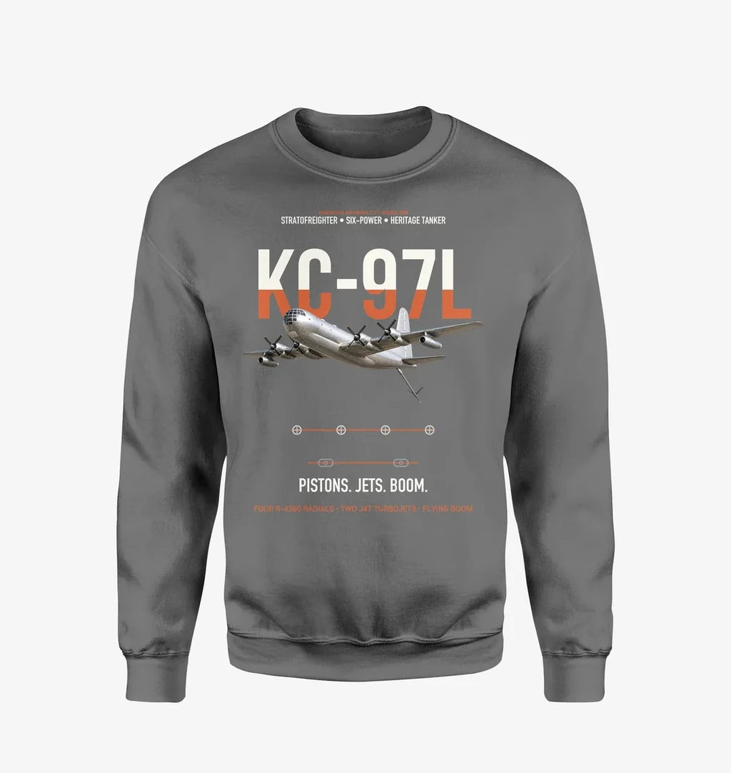 KC-97L STRATOFREIGHTER design on gray sweatshirt
