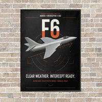 Thumbnail for Hawker Hunter F6 vertical canvas print - framed - black background