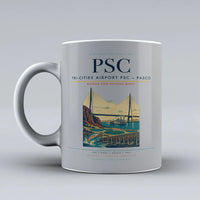 Thumbnail for Tri-Cities Airport (PSC) airport code design on light gray ceramic mug