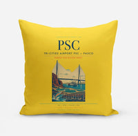 Thumbnail for Tri-Cities Airport (PSC) design on yellow pillow