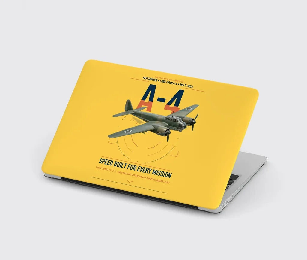 Junkers Ju 88A-4 design on yellow MacBook case