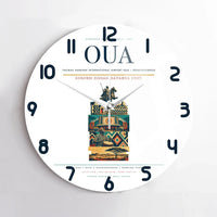 Thumbnail for Thomas Sankara International Airport (OUA) design on white no frame wall clock