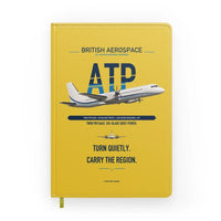 Thumbnail for British Aerospace ATP design on yellow notebook