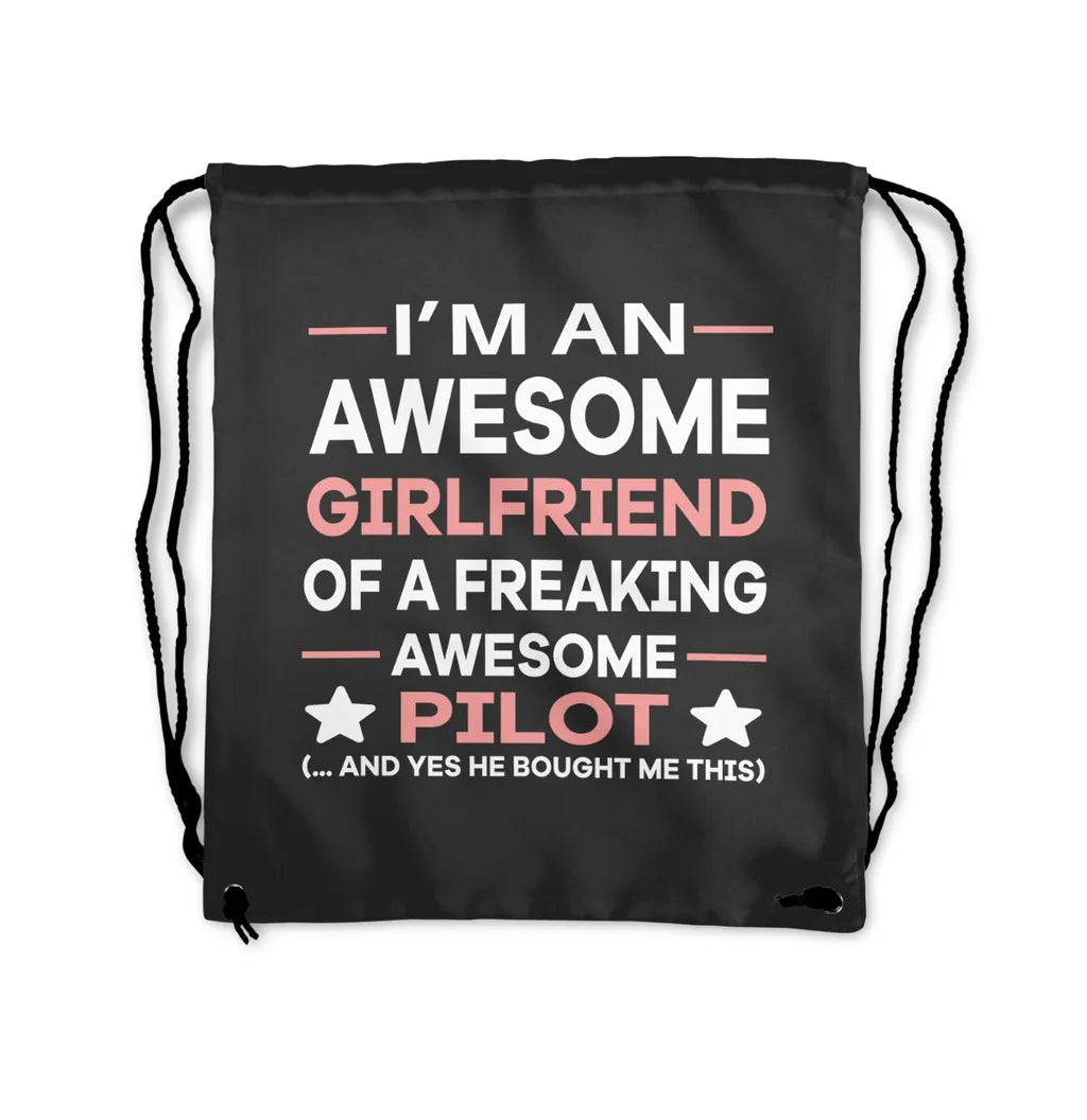 I am an Awesome Girlfriend Drawstring Bag - view 3