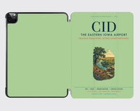 Thumbnail for The Eastern Iowa Airport Cedar Rapids (CID) design on light green ipad tablet case