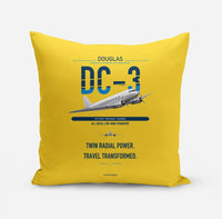 Thumbnail for Douglas DC-3 design on yellow pillow