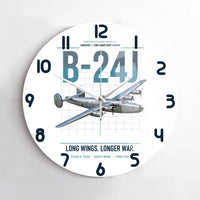 Thumbnail for B-24J Liberator design on white no frame wall clock