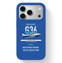 Thumbnail for Beechcraft Bonanza G36 design on blue magsafe iphone case, for iPhone 17 Pro