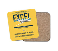 Thumbnail for Cessna Citation Excel design on yellow 1 piece coaster
