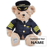 Thumbnail for Custom Name (Badge 5) Captain Pilot & Cabin Crew Teddy Bear & Dolls aviation pilot essential in premium aviation-grade build.