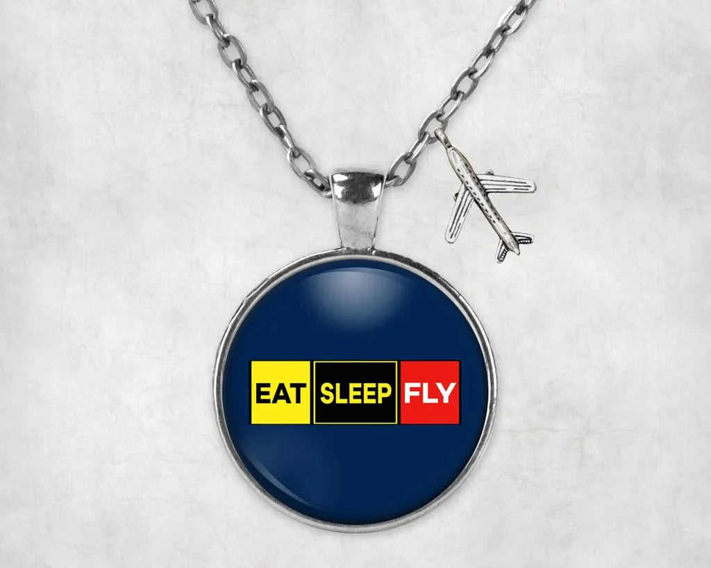 Eat Sleep Fly Necklace - view 3