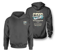 Thumbnail for Cessna 170B design on dark gray double-side hoodie, double-side print