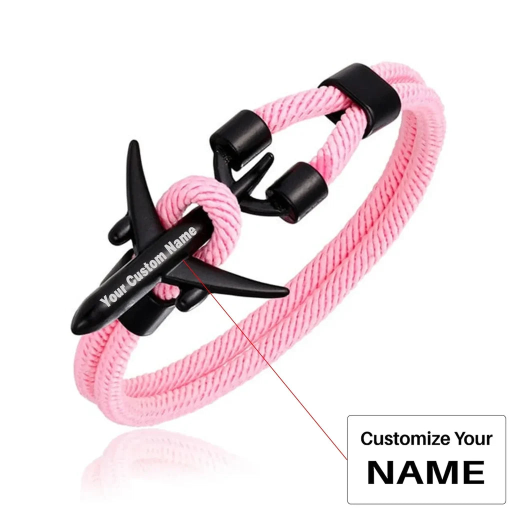 Customisable Airplane Shape Bracelet - view 5
