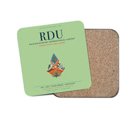 Thumbnail for Raleigh-Durham International Airport (RDU) design on light green 1 piece coaster