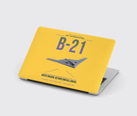 Thumbnail for B-21 Raider design on yellow MacBook case