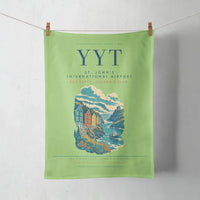 Thumbnail for St. John's International Airport (YYT) design on light green towel