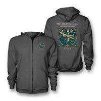 Thumbnail for VINTAGE G4018 - The Atlantic Solo - Premium Zipped Hoodie design on darkgray
