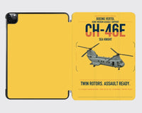 Thumbnail for Boeing Vertol CH-46E Sea Knight design on yellow ipad tablet case