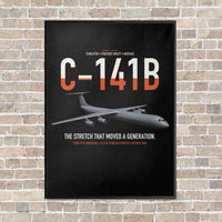 Thumbnail for C-141B Starlifter vertical canvas print - framed - black background