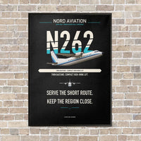 Thumbnail for Nord 262A vertical canvas print - framed - black background