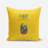 Thumbnail for Norfolk International Airport (ORF) design on yellow pillow