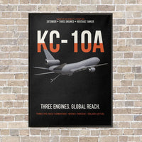 Thumbnail for KC-10A EXTENDER vertical canvas print - framed - black background