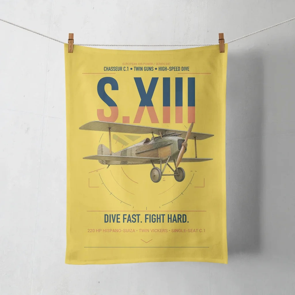 SPAD S.XIII C.1 design on yellow towel