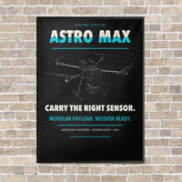 Thumbnail for Freefly Astro Max vertical canvas print - framed - black background
