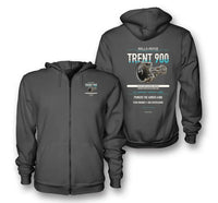 Thumbnail for TRENT 900 design on dark gray zipped hoodie